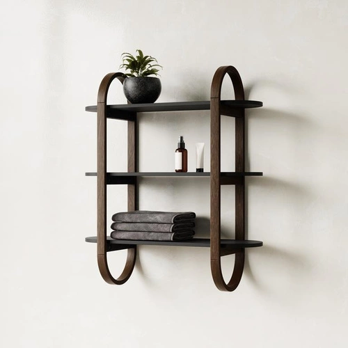 Zvonková nástěnná skříňkawood černá/ořech