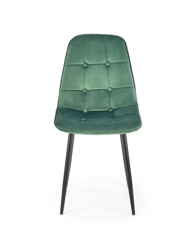 Čalouněná židle Plein zelený samet do jídelny moderní glamour Intesi