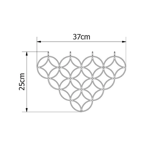 Holo S POLYHEDRA moderní bílý kovový nástěnný věšák do předsíně 37 cm