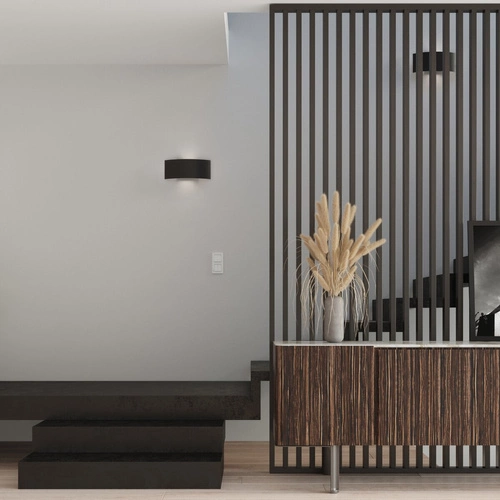 Nástěnné svítidlo Magnus černé moderní kovové do obýváku a ložnice Sollux Lighting