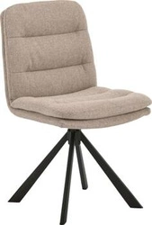 Otočná čalouněná židle Dean Actona béžová do jídelny a obýváku na černých nohou