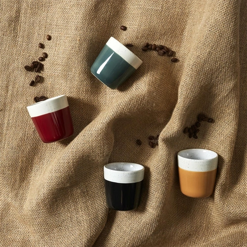 Keramický šálek na espresso Doblo 100 ml žlutý moderní Intesi