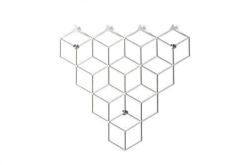 Nástěnný věšák Stiga S bílý moderní kovový do předsíně a šatny POLYHEDRA