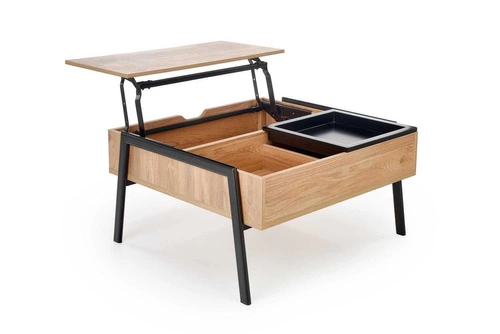 Konferenční stolek Mobis obdélníkový s výklopnou deskou a policí loftový do obýváku Intesi