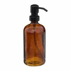 Skleněný dávkovač mýdla jantarový 450 ml vintage do koupelny 5five