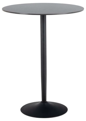 Barový kulatý stůl Malta 80 cm černý moderní keramická deska do kuchyně a jídelny Actona