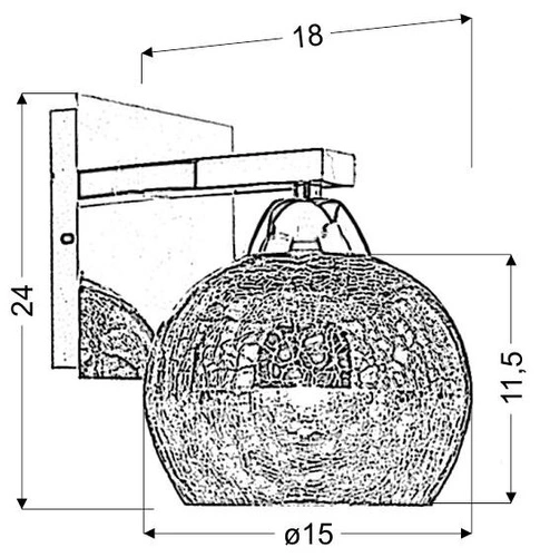 Moderní nástěnné svítidlo Cromina chrom CANDELLUX LIGHTING do ložnice a obývacího pokoje skleněné