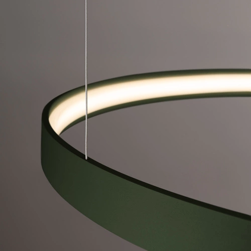 Moderní LED lustr RIO 110 zelená olivová, nastavitelný do obývacího pokoje a jídelny