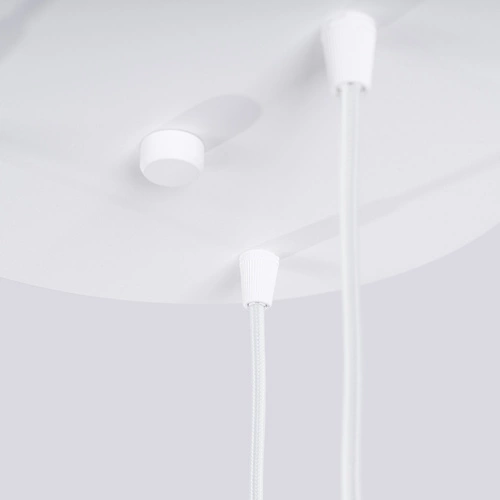 Závěsné svítidlo HALO 3P bílé moderní skleněné do obýváku a kuchyně 3bodové