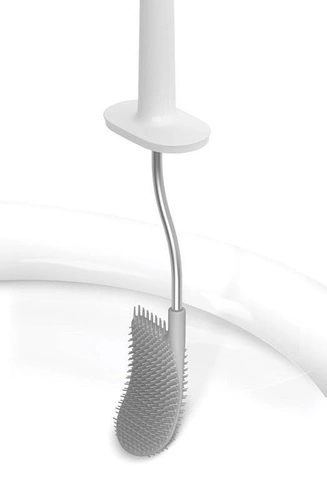 Šedý WC kartáč Flex JJ Joseph Joseph moderní plastový na toaletu