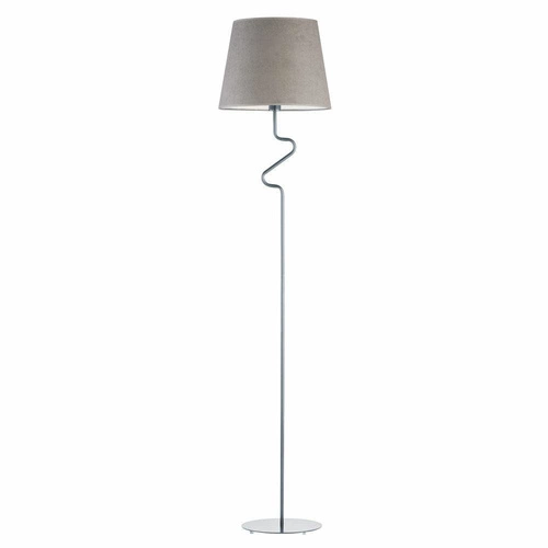 Podlahová lampa FOGO stříbrná šedá