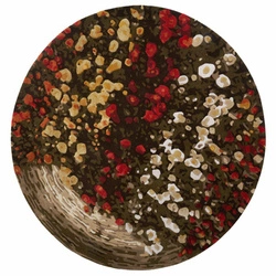 Kulatý moderní koberec Spring Flowers 200 cm vlněný do obýváku a ložnice Carpet Decor