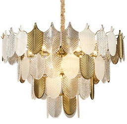 Závěsné svítidlo SECRET bílo-zlaté 80 cm moderní do obýváku a jídelny s nastavitelnou výškou