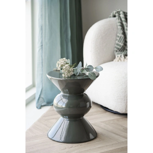 Konferenční stolek Rosolina zelený kulatý moderní do obýváku