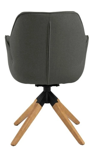 Otočná čalouněná židle Aura Actona do obýváku skandinávská šedá s područkami