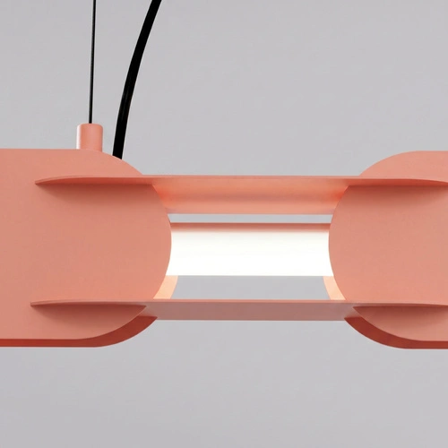 LED závěsné svítidlo CHAIN 158 broskvové nad kuchyňský ostrůvek moderní