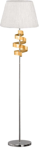 Stojací lampa Denis 1x60W E27 chrom/zlato