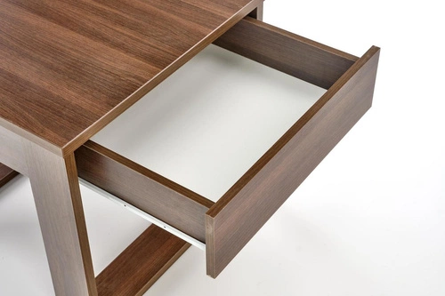 Konferenční stolek Halk S čtvercový 60x60 cm se zásuvkou moderní tmavý ořech do obýváku