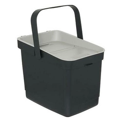 Moderní plastový odpadkový koš Slow 20l černý do kuchyně nebo kanceláře 5five