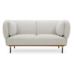 Moderní dvoumístná sametová pohovka s područkami v šedé barvě do obývacího pokoje Atmosphera Isée