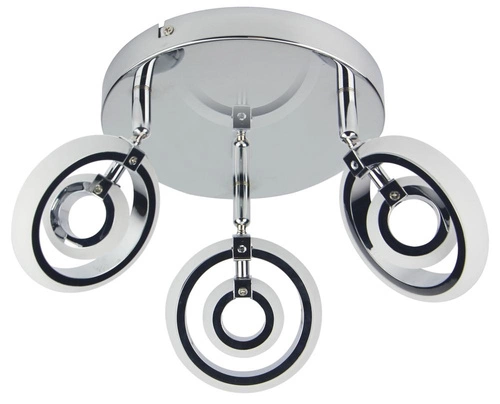 Moderní LED stropní svítidlo Celt 3x6W chrom kulaté do obýváku a ložnice CANDELLUX
