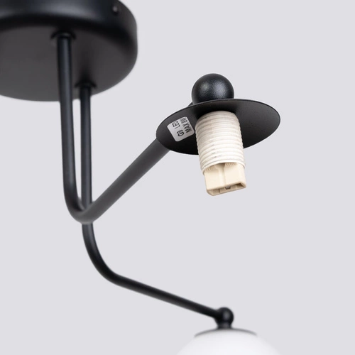 Lustr Astral 3 černý minimalistický skleněné koule do obýváku a jídelny