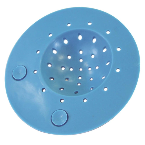 Silikonové sítko do dřezu Intesi modré kulaté moderní do kuchyně a koupelny 12 cm