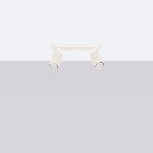 Stropní svítidlo KARBON 2 béžové minimalistické glamour do obýváku a ložnice s otočným stínidlem