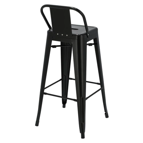 Barová židle Paris Back Short 75 cm kovová s opěrkou moderní do kuchyně na míru D2.DESIGN