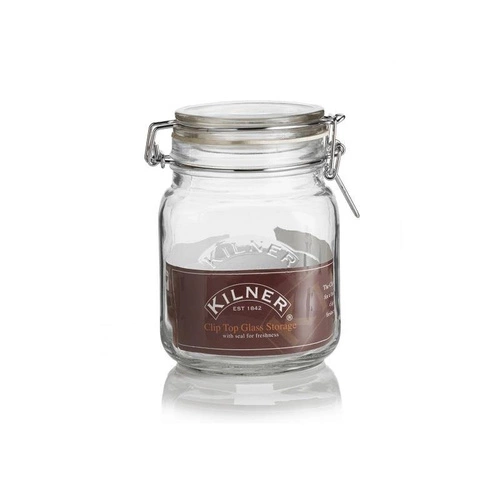 Sklenice 1l, Square Clip Top Jar KILNER