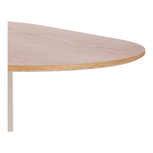 Jídelní stůl Maxim Intesi moderní oválný dubový dekor bílý na jedné noze 120x70 cm