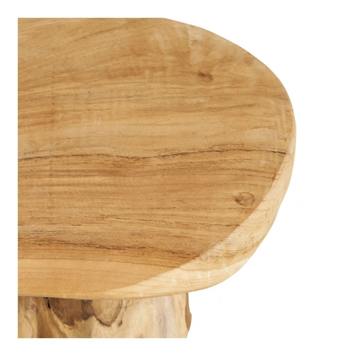 Konferenční stolek Palena kulatý dřevěný rustikální do obýváku 40 cm