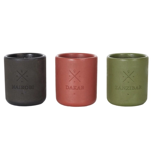 Vonná svíčka Earth Zanzibar zelená Intesi moderní dekorativní do obýváku 10 cm