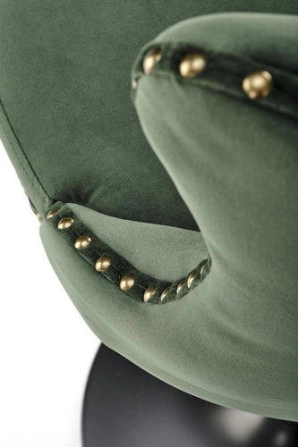 Barová židle Charlotte Velvet zelená otočná s nastavitelnou výškou do moderní kuchyně glamour