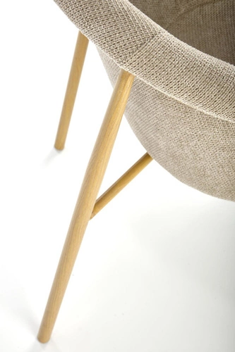 Čalouněná jídelní židle s područkami Mathilde béžová moderní Intesi