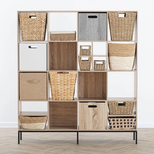 Slaměný úložný koš boho Mix n Modul 31x15 do obýváku 5five simply smart