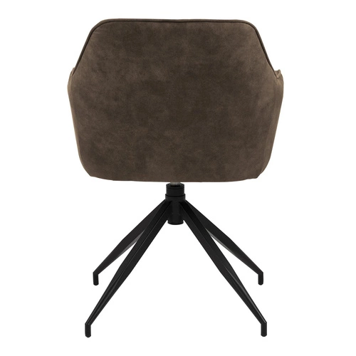 Otočená čalouněná židle Brenda Actona s područkami do obýváku hnědá moderní