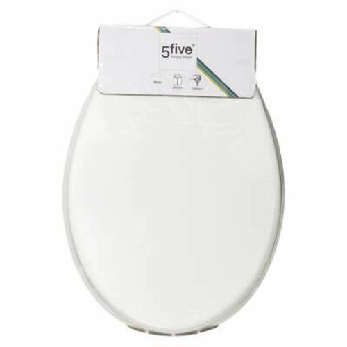 Bílé pomalu sklápěcí WC sedátko z duroplastu Abby moderní