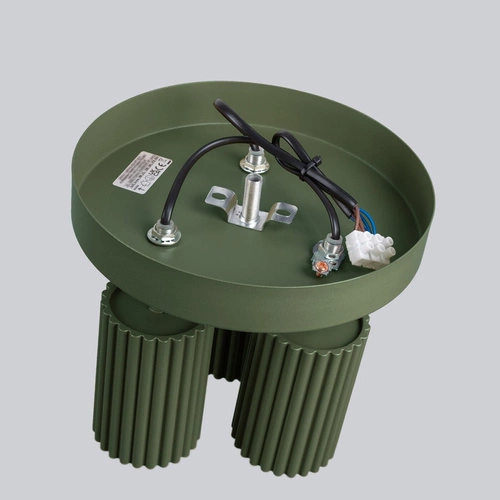 Stropní svítidlo KARBON 3P olivově zelené moderní do obýváku a ložnice hliník