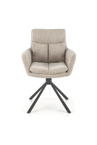 Otočná čalouněná židle Ophelia Intesi béžová s područkami do obýváku a kanceláře