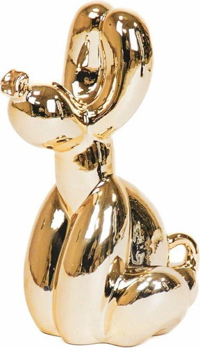 Dekorativní figurka pes balónek zlatý HV decor moderní do obýváku na komodu 24 cm