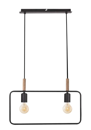 Závěsná lampa Frame 2x60W E27 černá