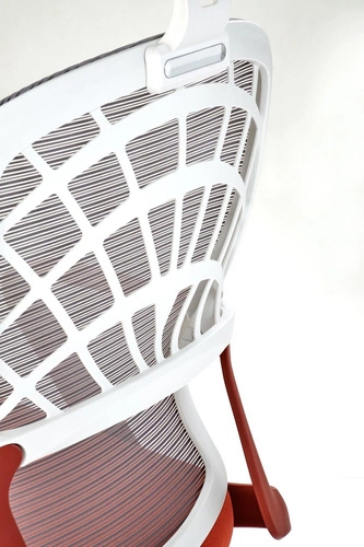 Ergonomická kancelářská židle Belm skořicová s opěrkou hlavy a TILT mechanismem k psacímu stolu