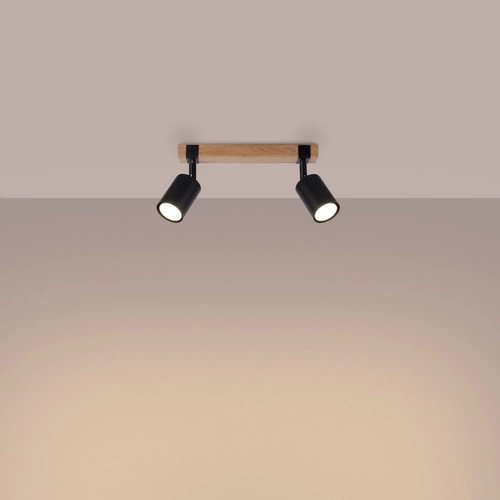 Stropní svítidlo FAGER 2 černé skandinávské nastavitelné do obývacího pokoje a ložnice LED GU10