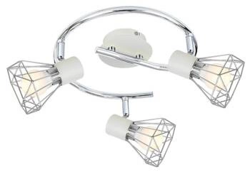 Spirálová stropní lampa Verve 3x40W E14 bílé stínidlo chrom