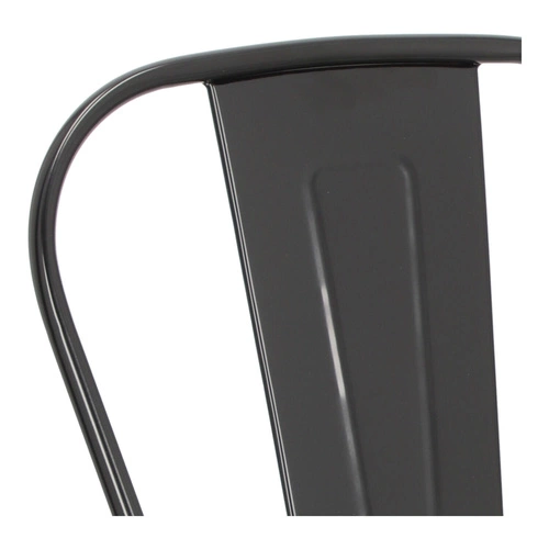 Kovová jídelní židle Paris černá ve stylu industriálním inspirovaná Tolix