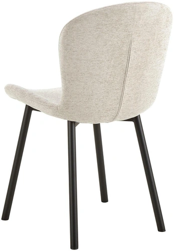 Židle Esra béžová čalouněná jídelní moderní na černých nohách