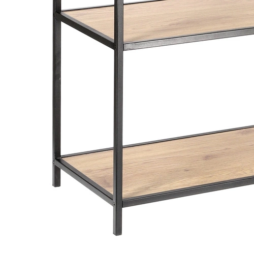 Knihovna Oxford IV moderní loftová do obýváku 77 cm dub a černý kov Intesi