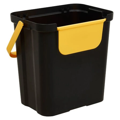 Sada 3 skládacích černých kuchyňských košů na tříděný odpad 24 l 