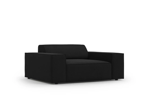 Relaxační křeslo Jodie černý samet do obýváku s područkami moderní glamour